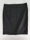 Ann Taylor Skirt 4 Summer Weight Wool Gray Pencil Read Zip Knee Length Lined