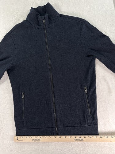 Polo Ralph Lauren Jacket Small Men’s Navy Blue Herringbone 100% Cotton Jersey