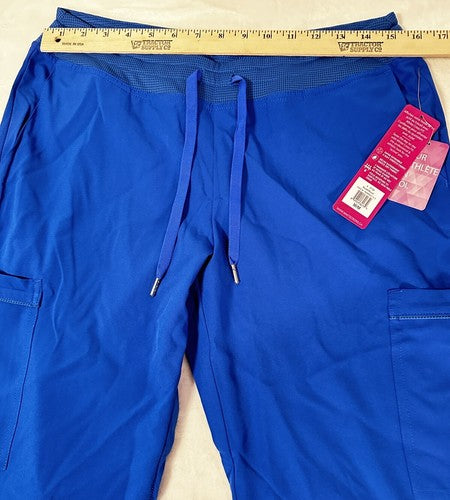 White Cross Fit Cargo Scrub Pants Medium Blue Womens NWT