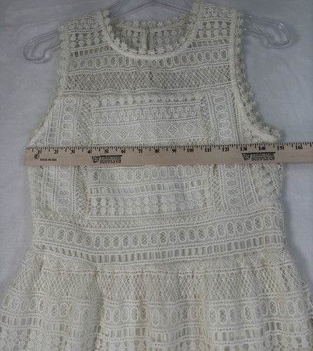 Eri Ali Lilou Trumpet Dress 6 Ivory White Wedding Boho Sleeveless Maxi *FlawRead