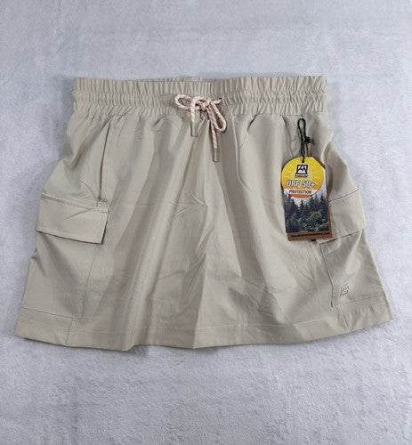 Avalanche Skort XS Neutral Beige Cargo Pockets Lightweight UPF 50+ Womens NEW