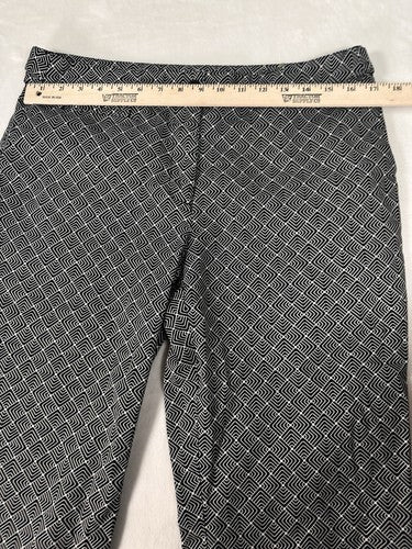 Liz Golf Capri Pants 14 Audra Black White Geometric Print Claiborne Womens