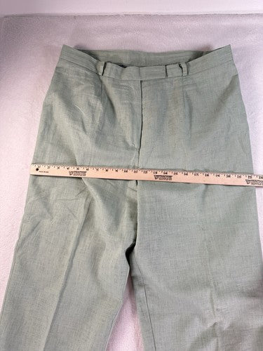 Vintage Linen Blend Dress Pants Size 18 Womens Pale Green Lined Jonathan Logan