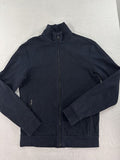 Polo Ralph Lauren Jacket Small Men’s Navy Blue Herringbone 100% Cotton Jersey