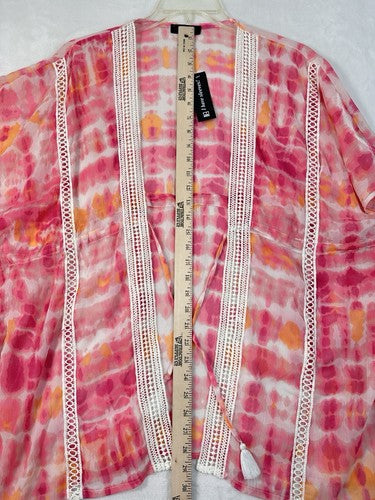 Steve Madden Swim Cover Up Swimsuit Robe Sleeves Lightweight Pink NWT