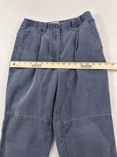 Vintage LL Bean Canvas Pants 4 Petite 90s Blue Jogger Jeans Hipster