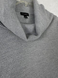 Talbots Medium Cowl Neck Sweater Turtleneck Gray Silver Metallic Top Womens