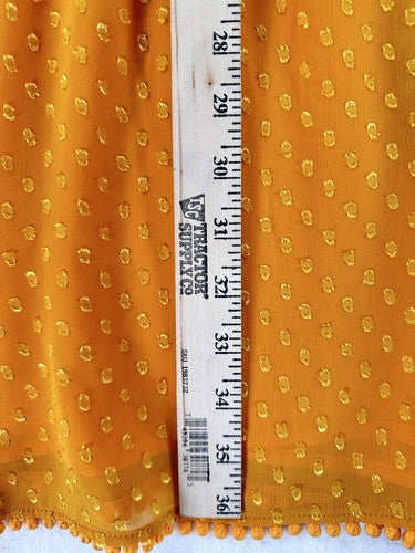 Scotch & Soda Dress Large Yellow Ruffled Swiss Dot Lined Short Womens NWT