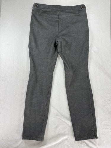 Talbots Lexington Pants 4 Gray Stretch Womens Zip Button Front