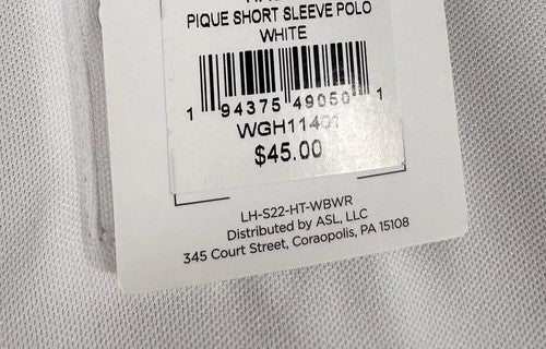 Lady Hagen Golf Shirt XXL 1X Womens White Pique Polo Short Sleeve NWT