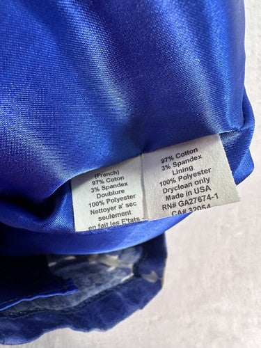 Eva Franco Anthropologie Skirt Size 6 Areca Blue Tie Dye Pencil Knee Length