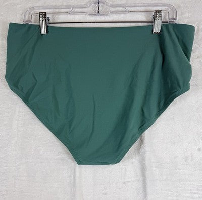 Calia Swim Bikini Bottoms Large Adjustable Jungle Green Mid Rise Women New NWT