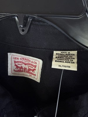 Levis Iconic Western Shirt XL Men Black Pearl Snap Front Levi’s Cowboy New NWT