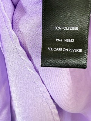 Torrid Size 3 Tops Satin Tie Neck Blouse Purple Womens Long Balloon Sleeve