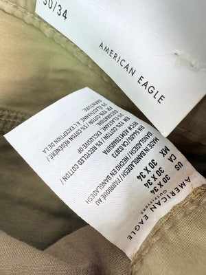 New American Eagle Flex Soft Twill Skinny Pants 30x34 Mens Tan Beige NWT