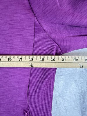 T By Talbots Fleece Jacket XL Petite Purple XLP Womens Full Zip Mock Neck