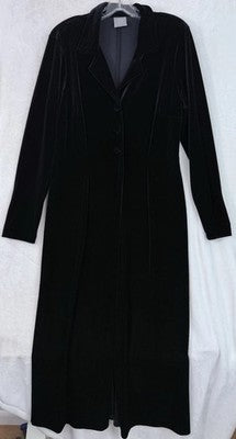 Vintage Rabbit Rabbit Rabbit Jacket Black Velour Cloak Size 16 Women Witchy Goth