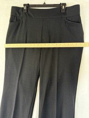 CJ Banks Signature Slimming Pants 16W Petite Black Ponte Knit Pull On Womens