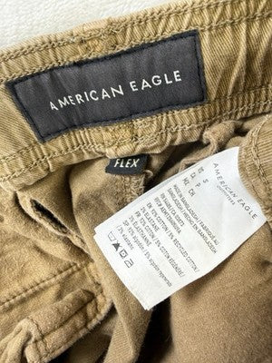 American Eagle Flex Khaki Joggers Pants Small Mens Beige Pull On