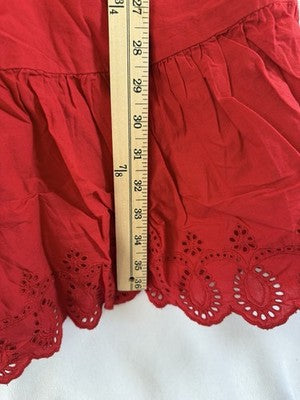 Gap Kids Smocked Ruffle Midi Dress XXL 14/16 Red Sleeveless Girls New NWT