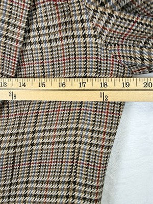 Vintage Talbots Blazer 6 Brown Plaid 90s Suit Jacket Womens Wool Dark Academia