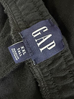 Gap Wide Leg Sweatpants XXL Tall Womens Black French Terry Rolled Hem NWT New