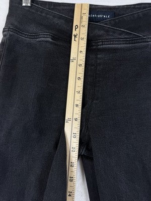 Aeropostale Pull On Flare Jeans Medium Womens Black Denim
