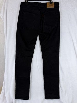 Levis 510 33x32 Jeans Black Skinny Mens Denim