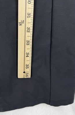J Jill Wearever Dress Medium Gray Knit Shift V Neck Short Sleeve Pockets V Neck