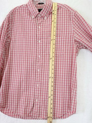 J Crew Flex Washed Slim Untucked Shirt Medium Mens Button Down Long Sleeve