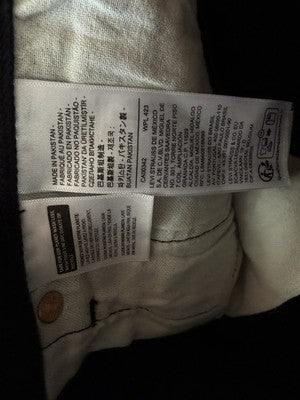 Levis 501 Jeans 34x32 Button Fly Black 100% Cotton Denim Levi’s New NWT