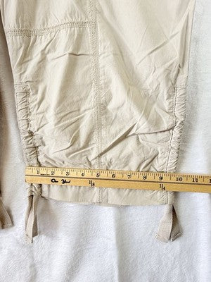 Calvin Klein Performance Capri Pants XL Cargo Pull On Lightweight Tan New