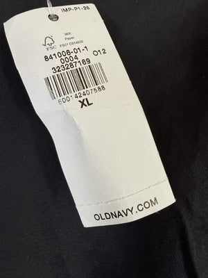 Old Navy XL Top Puff Sleeve Ruched Smocked Babydoll Swing Blouse Women Black New