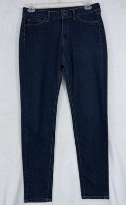 MNG By Mango Jeans Size 10 EU 42 Dark Blue Dinah Skinny Minimalist Womens