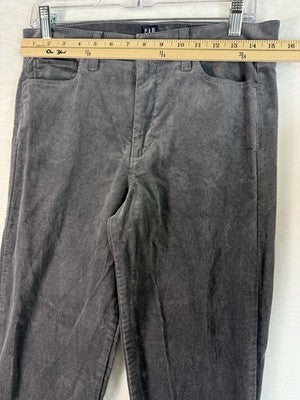 Gap Velvet Pants 30 True Skinny Gray Velveteen Denim Womens