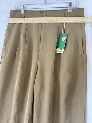 Halara Large Flex High Waisted Straight Leg Work Pants Brown