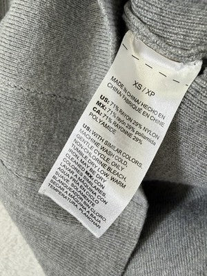 White House Black Market Sweater XS Gray Top Button Detail Womens