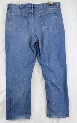 LL Bean Jeans Mens Natural Fit 42x32 Blue Denim