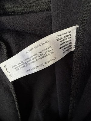 Eileen Fisher Pants Medium Stretch Crepe Straight Leg Pull On Gray Womens