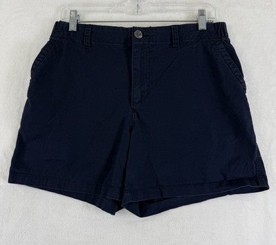 Old Navy OG Shorts Womens Medium Navy Blue 5.5” Elastic Back Flat Front