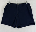 Old Navy OG Shorts Womens Medium Navy Blue 5.5” Elastic Back Flat Front