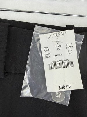 J Crew Crop Pants Women 8 Black Pleated Cropped High Rise New NWT