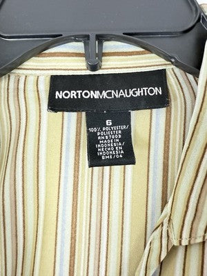 Norton Mcnaughton Top 6 Lot Blouse Womens Tops Button Down Pink Long Sleeve