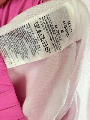 Gap Fit Running Shorts Medium Tall Womens Pink High Rise Brief Liner New
