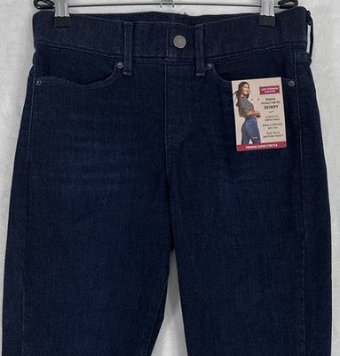 Levis Signature Jeans 4 27 Shaping Perfect Pull On Skinny Womens Dark Blue NEW