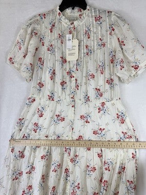 Gap X DÔEN Dress Medium Women Pintuck Floral Midi Doen Boho Whimsical New NWT