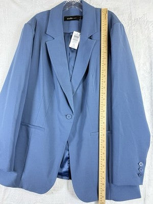 Studio By Torrid Blazer 3 Blue 3X Refined Crepe Cutaway Jacket New NWT
