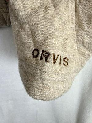 Orvis Sweatshirt Women XL Quilted Beige Pullover Top Long Sleeve New NWT