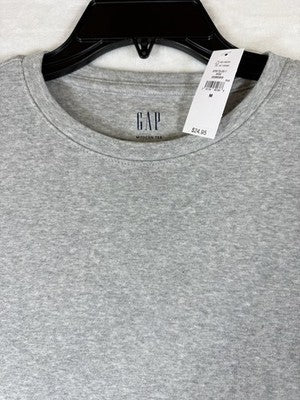 Gap Modern Tee Medium Womens Short Sleeve Gray Crew Neck Top T Shirt New