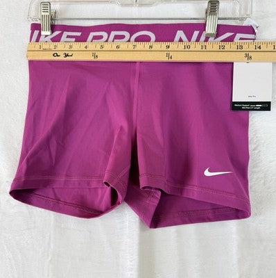 Nike Pro 365 Shorts 3” Medium Pink Womens Pull On New NWT